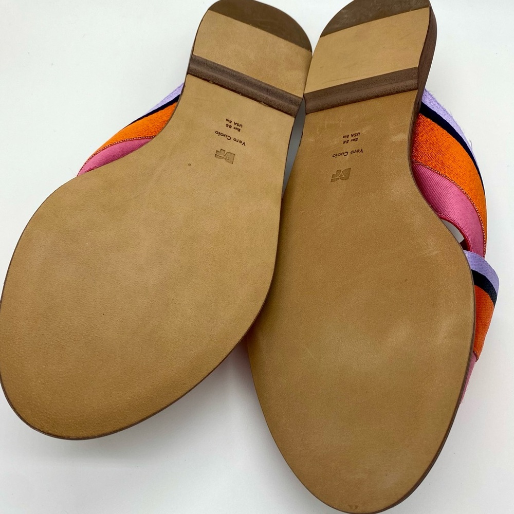 Diane Von Furstenberg Orange and Pink Sandals-New in Box - Picture 2 of 7